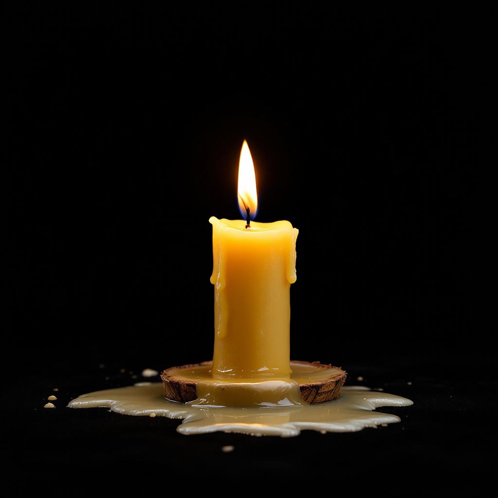 Plate II. Beeswax candle. Lit on the bank for those the river has kept.