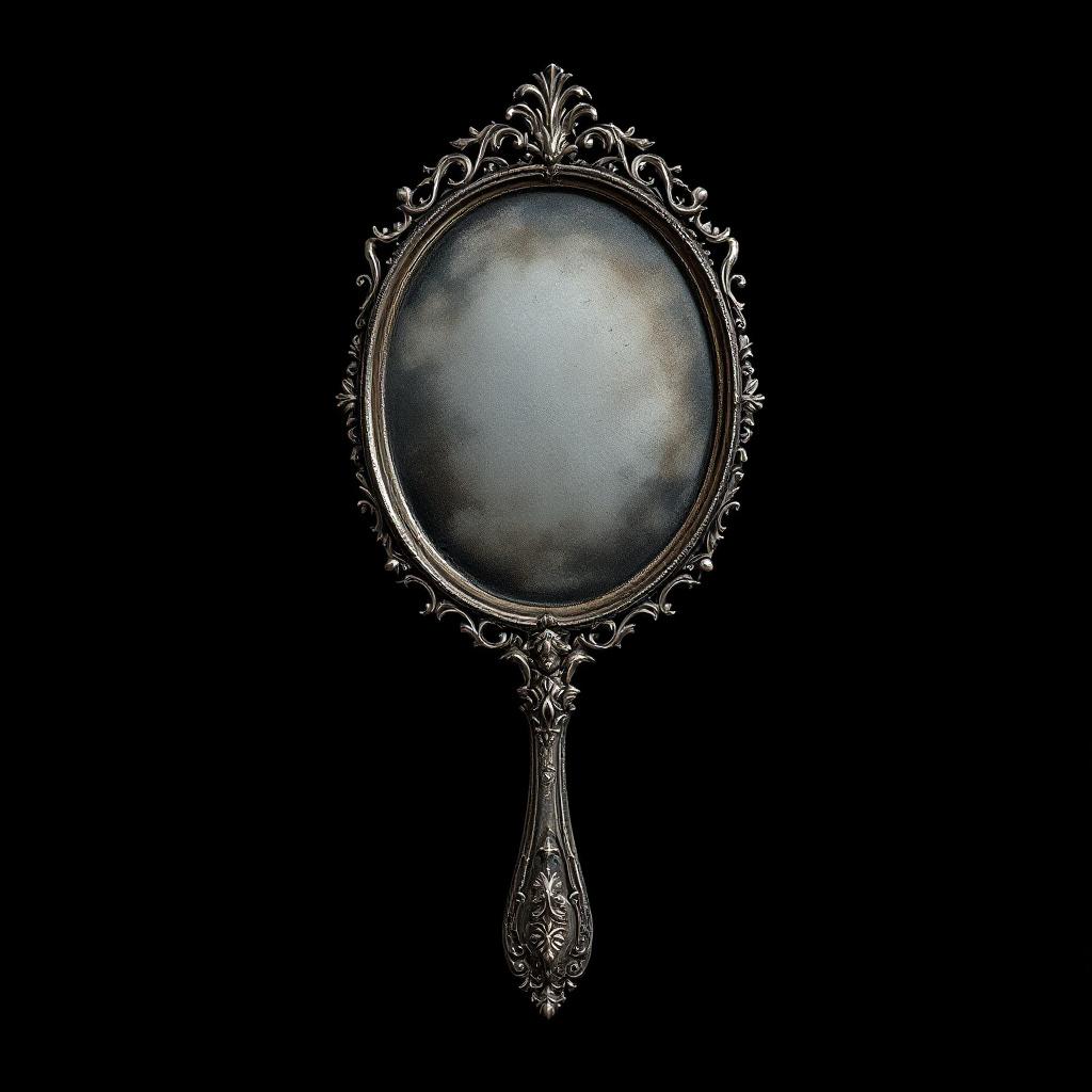 Plate II. Mirror, oxidised. The face the husband had paid for, returned to him.